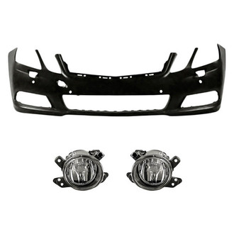 Replacement - 3-Piece (Front Bumper Cover, Driver and Passenger Side Fog Light) (Standard Line)