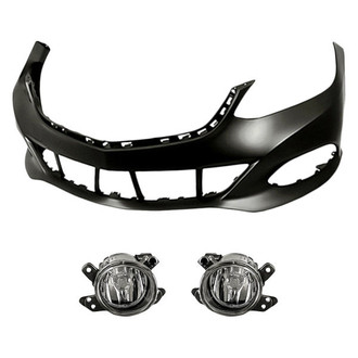 Replacement - 3-Piece (Front Bumper Cover, Driver and Passenger Side Fog Light) (Standard Line)
