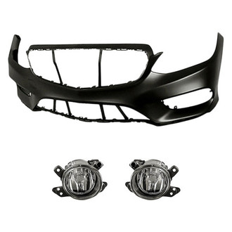 Replacement - 3-Piece (Front Bumper Cover, Driver and Passenger Side Fog Light) (Standard Line)