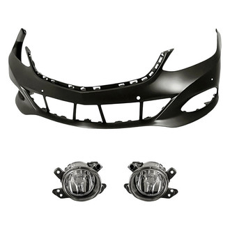 Replacement - 3-Piece (Front Bumper Cover, Driver and Passenger Side Fog Light) (Standard Line)