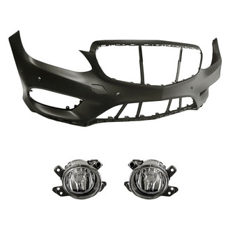 Replacement - 3-Piece (Front Bumper Cover, Driver and Passenger Side Fog Light) (Standard Line)