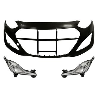 Replacement - 3-Piece (Front Bumper Cover, Driver and Passenger Side Fog Light) (Standard Line)