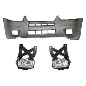 Replacement - 3-Piece (Front Bumper Cover, Driver and Passenger Side Fog Light) (Standard Line)