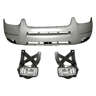 Replacement - 3-Piece (Front Bumper Cover, Driver and Passenger Side Fog Light) (Standard Line)