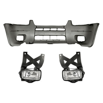 Replacement - 3-Piece (Front Bumper Cover, Driver and Passenger Side Fog Light) (Standard Line)