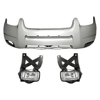Replacement - 3-Piece (Front Bumper Cover, Driver and Passenger Side Fog Light) (Standard Line)