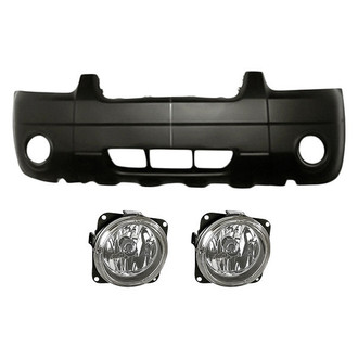 Replacement - 3-Piece (Front Bumper Cover, Driver and Passenger Side Fog Light) (Standard Line)