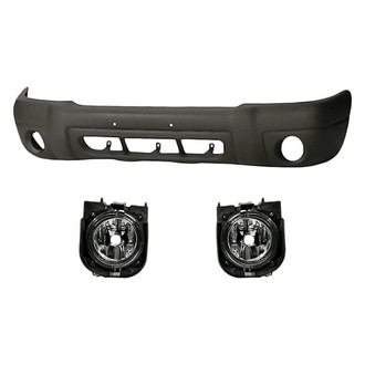 Replacement - 3-Piece (Front Bumper Cover, Driver and Passenger Side Fog Light) (Standard Line)