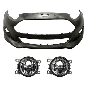 Replacement - 3-Piece (Front Bumper Cover, Driver and Passenger Side Fog Light) (Standard Line)