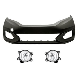 Replacement - 3-Piece (Front Bumper Cover, Driver and Passenger Side Fog Light) (Standard Line)