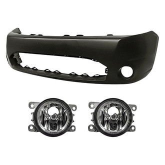 Replacement - 3-Piece (Front Bumper Cover, Driver and Passenger Side Fog Light) (Standard Line)