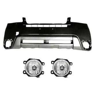 Replacement - 3-Piece (Front Bumper Cover, Driver and Passenger Side Fog Light) (Standard Line)