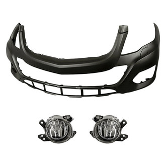 Replacement - 3-Piece (Front Bumper Cover, Driver and Passenger Side Fog Light) (Standard Line)