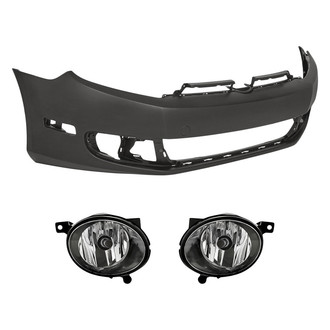 Replacement - 3-Piece (Front Bumper Cover, Driver and Passenger Side Fog Light) (Standard Line)