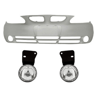 Replacement - 3-Piece (Front Bumper Cover, Driver and Passenger Side Fog Light) (Standard Line)