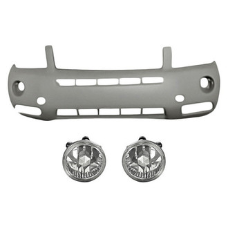 Replacement - 3-Piece (Front Bumper Cover, Driver and Passenger Side Fog Light) (Standard Line)