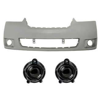 Replacement - 3-Piece (Front Bumper Cover, Driver and Passenger Side Fog Light) (Standard Line)