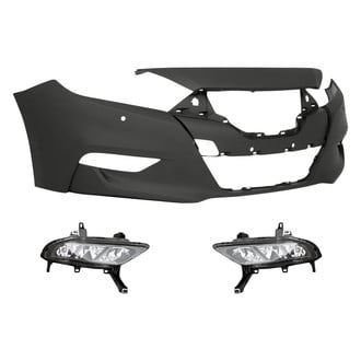 Replacement - 3-Piece (Front Bumper Cover, Driver and Passenger Side Fog Light) (Standard Line)