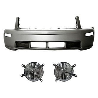 Replacement - 3-Piece (Front Bumper Cover, Driver and Passenger Side Fog Light) (Standard Line)