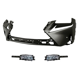 Replacement - 3-Piece (Front Bumper Cover, Driver and Passenger Side Fog Light) (Standard Line)