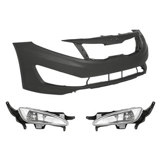 Replacement - 3-Piece (Front Bumper Cover, Driver and Passenger Side Fog Light) (Standard Line)