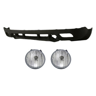 Replacement - 3-Piece (Front Lower Bumper Cover, Driver and Passenger Side Fog Light Lens and Housing) (Standard Line)