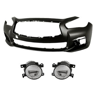 Replacement - 3-Piece (Front Bumper Cover, Driver and Passenger Side Fog Light) (Standard Line)
