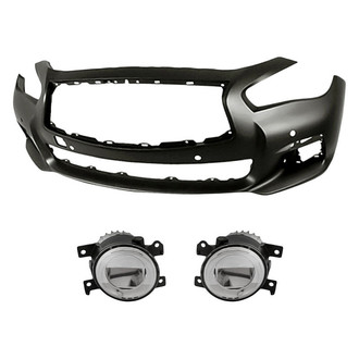 Replacement - 3-Piece (Front Bumper Cover, Driver and Passenger Side Fog Light) (Standard Line)