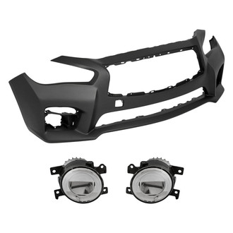Replacement - 3-Piece (Front Bumper Cover, Driver and Passenger Side Fog Light) (Standard Line)