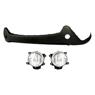 Replacement - 3-Piece (Front Lower Bumper Cover, Driver and Passenger Side Fog Light) (Standard Line)
