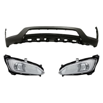 Replacement - 3-Piece (Front Lower Bumper Cover, Driver and Passenger Side Fog Light) (Standard Line)