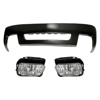Replacement - 3-Piece (Front Bumper Cover, Driver and Passenger Side Fog Light) (Standard Line)