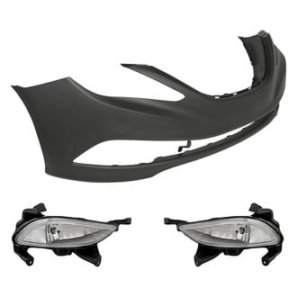 Replacement - 3-Piece (Front Bumper Cover, Driver and Passenger Side Fog Light) (Standard Line)