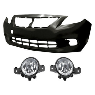 Replacement - 3-Piece (Front Bumper Cover, Driver and Passenger Side Fog Light) (Standard Line)