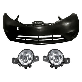 Replacement - 3-Piece (Front Bumper Cover, Driver and Passenger Side Fog Light) (Standard Line)
