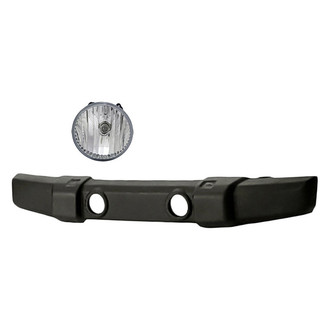 Replacement - 3-Piece (Front Bumper Cover, Driver and Passenger Side Fog Light Lens and Housing) (Standard Line)