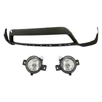 Replacement - 3-Piece (Front Lower Bumper Cover, Driver and Passenger Side Fog Light) (Standard Line)