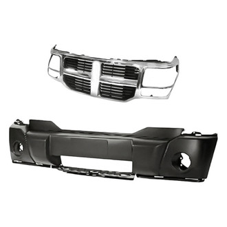 Replacement - 2-Piece (Front Bumper Cover, Grille) (Standard Line)