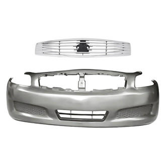 Replacement - 2-Piece (Front Bumper Cover, Grille) (Standard Line)