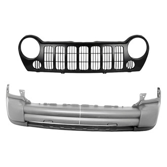 Replacement - 2-Piece (Front Bumper Cover, Grille) (Standard Line)