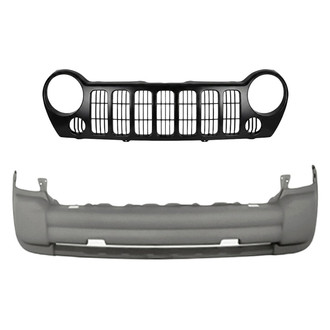 Replacement - 2-Piece (Front Bumper Cover, Grille) (Standard Line)