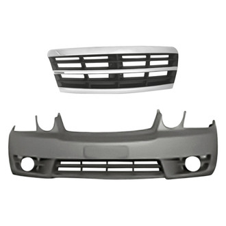 Replacement - 2-Piece (Front Bumper Cover, Grille) (Standard Line)