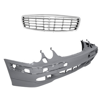Replacement - 2-Piece (Front Bumper Cover, Grille) (Standard Line)
