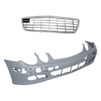 Replacement - 2-Piece (Front Bumper Cover, Grille) (Standard Line)