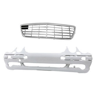 Replacement - 2-Piece (Front Bumper Cover, Grille) (Standard Line)