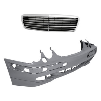 Replacement - 2-Piece (Front Bumper Cover, Grille) (Standard Line)