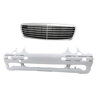 Replacement - 2-Piece (Front Bumper Cover, Grille) (Standard Line)