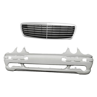 Replacement - 2-Piece (Front Bumper Cover, Grille) (Standard Line)