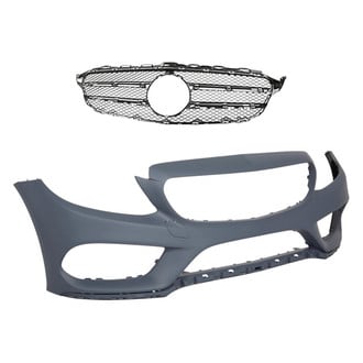 Replacement - 2-Piece (Front Bumper Cover, Grille) (Standard Line)