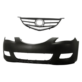 Replacement - 2-Piece (Front Bumper Cover, Grille) (Standard Line)